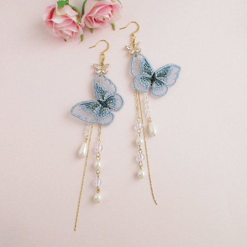 flua ピアス milky butterfly milky butterfly flua イヤリング