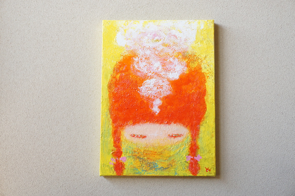 ぐるぐるめぐる】原画－キャンバス4号 絵画 yamatomo 通販 18394562