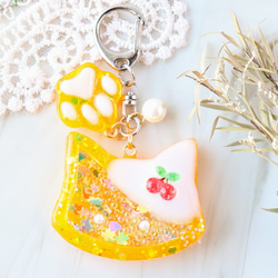 カヤ　　☪︎⋆☽様お取り置き　2/25まで　猫　レジンヘアゴム　ネイビー　花 季節 メモ帳 NO 1362 レジン ヘアゴム ハンドメイド 猫ちゃん