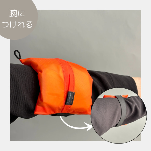 【選べる８色】腕につけれる撥水ナイロンポケットティッシュケース　ポケットティッシュカバー　ティッシュポーチ　 5枚目の画像