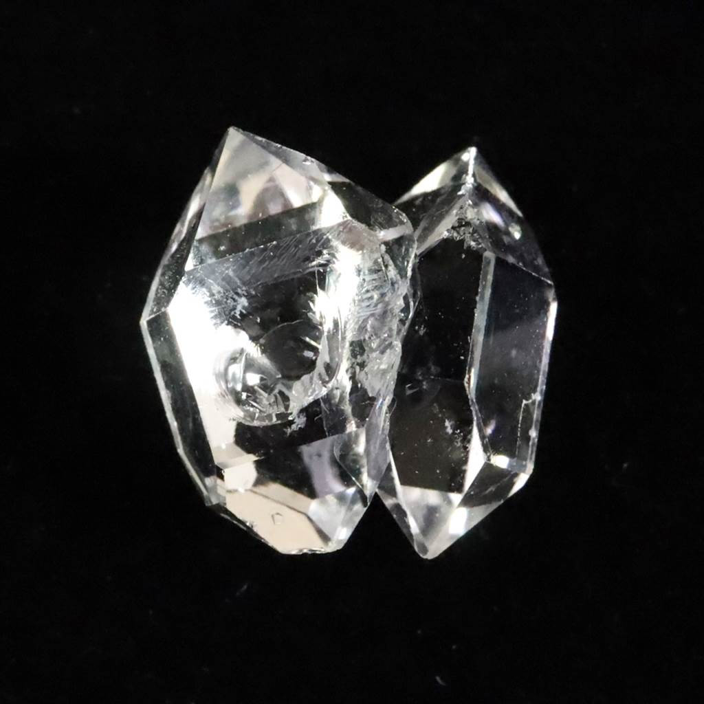 米国NY州産 ハーキマーダイヤモンド AAA+ 14mm原石 結晶 1.6g #37552