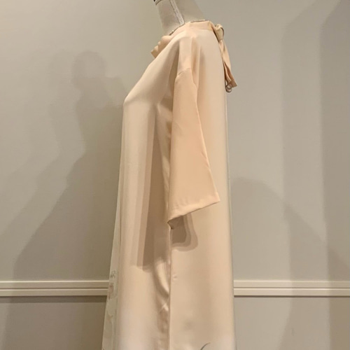 留袖リメイクワンピースAライン結婚式　発表会　パーティー 新作＊色留袖(作家物)の着物リメイク＊Aラインフォーマル