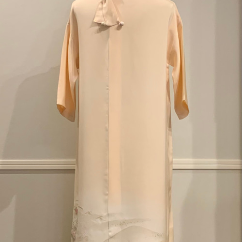 留袖リメイクワンピースAライン結婚式　発表会　パーティー 新作＊色留袖(作家物)の着物リメイク＊Aラインフォーマルワンピース