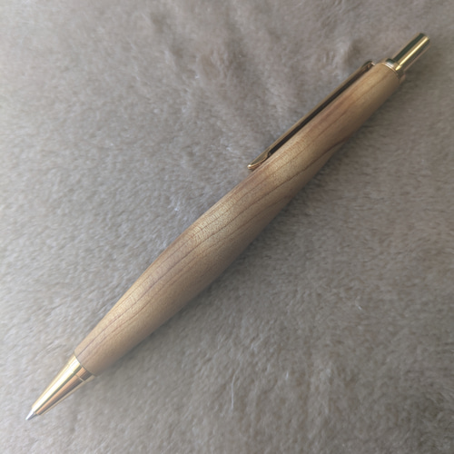 ▪️スリムドロップ銘木シャープペンシル▪️ 白檀 杢 ノック式