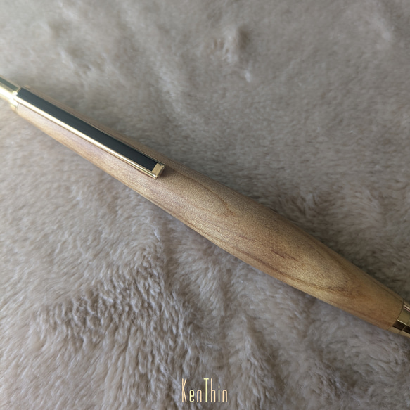 ▪️スリムドロップ銘木シャープペンシル▪️ 白檀 杢 ノック式