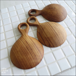 チーク無垢材 ハンドルプレートHole/S 小皿 薬味皿 豆皿 醤油皿 和菓子皿 アクセサリートレイ 箸置き 取り皿 4枚目の画像