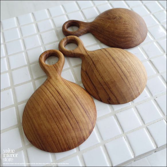 チーク無垢材 ハンドルプレートHole/S 小皿 薬味皿 豆皿 醤油皿 和菓子皿 アクセサリートレイ 箸置き 取り皿 4枚目の画像
