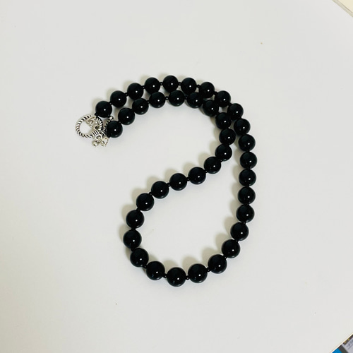 法事などにいかがですか、モリオン（黒水晶）のネックレス