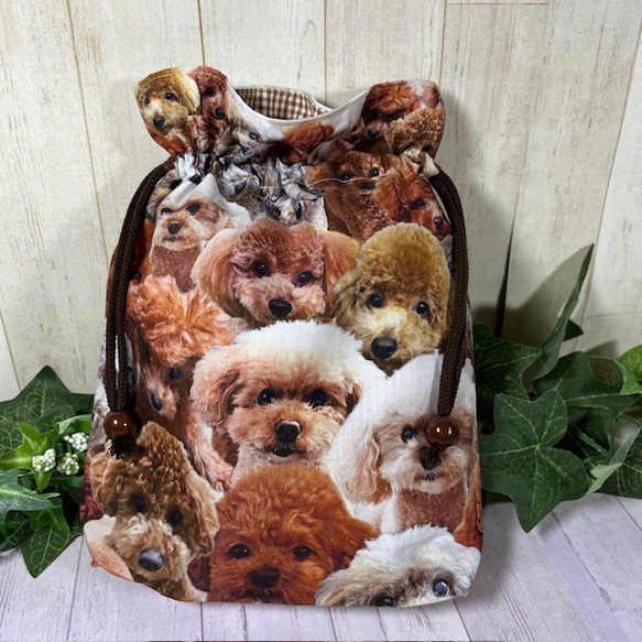 かわいい♡トイプードルちゃん巾着バッグ