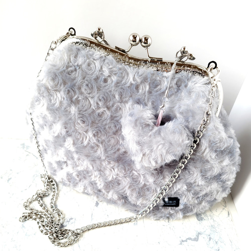 アンティーク調口金がま口バッグ（スクロールボアVer．）ハート