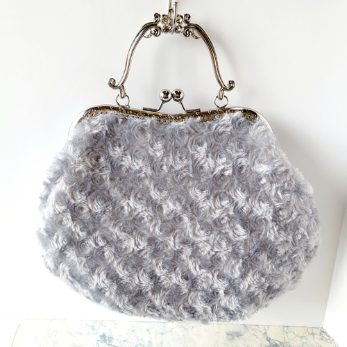 アンティーク調口金がま口バッグ（スクロールボアVer．）ハート