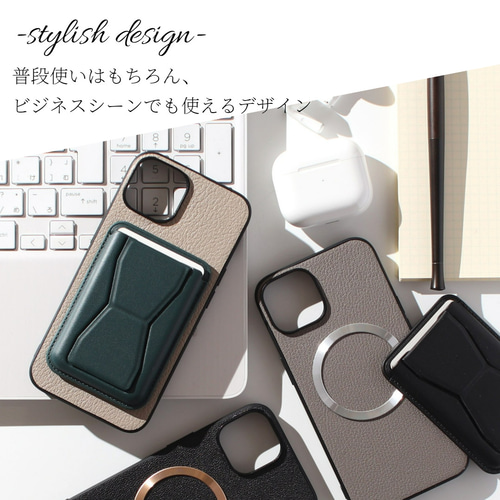 iphone ケース レザー 16 15 14 13 mini カード収納 マグセーフ