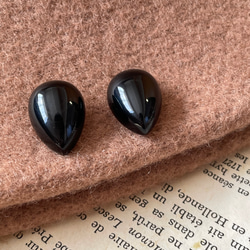 【ピアスを主役に】14kgfブラックオニキスピアス　秋冬ピアス　 13枚目の画像