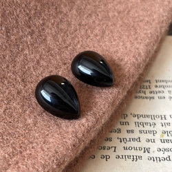 【ピアスを主役に】14kgfブラックオニキスピアス　秋冬ピアス　 12枚目の画像