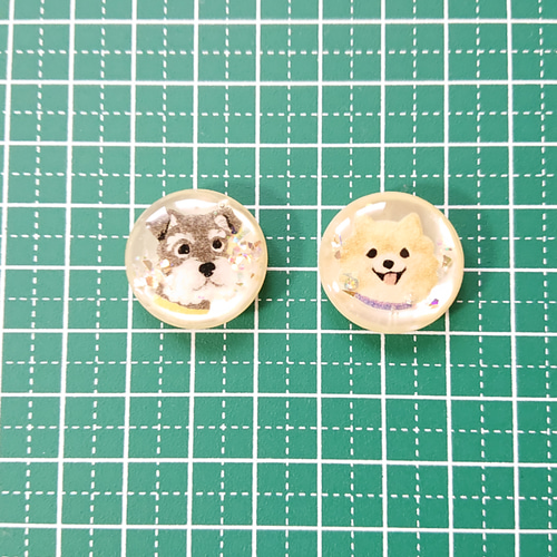 犬のボタン☆5個 u58 犬/ボタン/カボション/動物 ボタン こうちゃん 