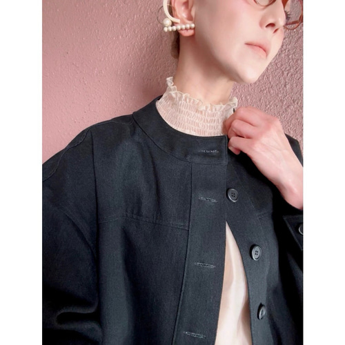 柔らかBLACKデニムジャケット/RATA RATA❤️長さ選べる❤️羽織るだけでおしゃれ感抜群な絶妙シルエット