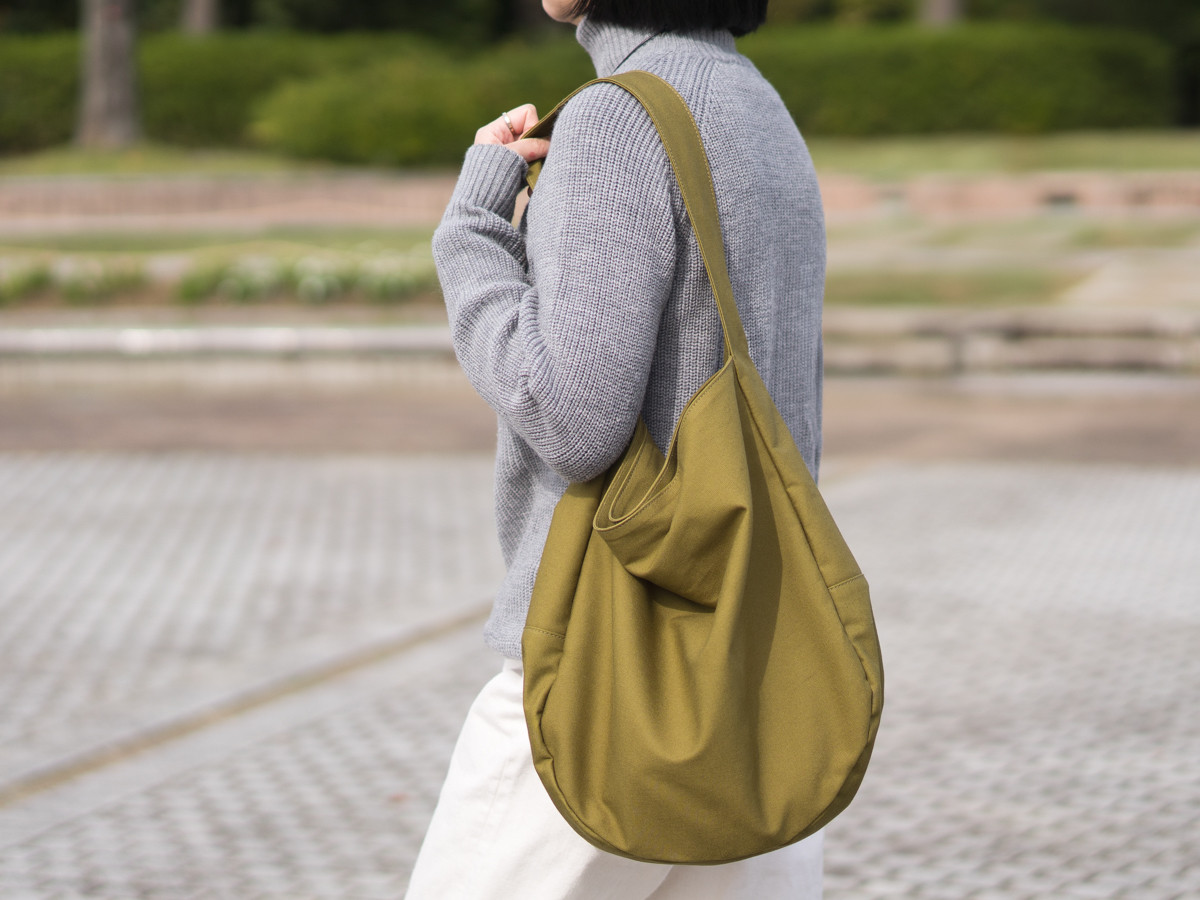 ［Renewal］Cotton Hobo bag オリーブ
