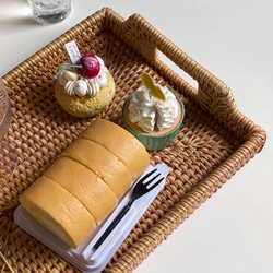 2PC秋藤編み収納フルーツバケットキャンディおやつお菓子皿フルーツ皿