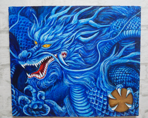 油絵 油彩 油彩画 絵画【青龍】 絵画 HR 通販 18396649