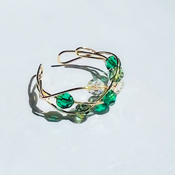 2wayリング/イヤーカフ14kgf  Crystal Simple Twist Ring 【gift box】 2枚目の画像