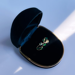 2wayリング/イヤーカフ14kgf  Crystal Simple Twist Ring 【gift box】 3枚目の画像