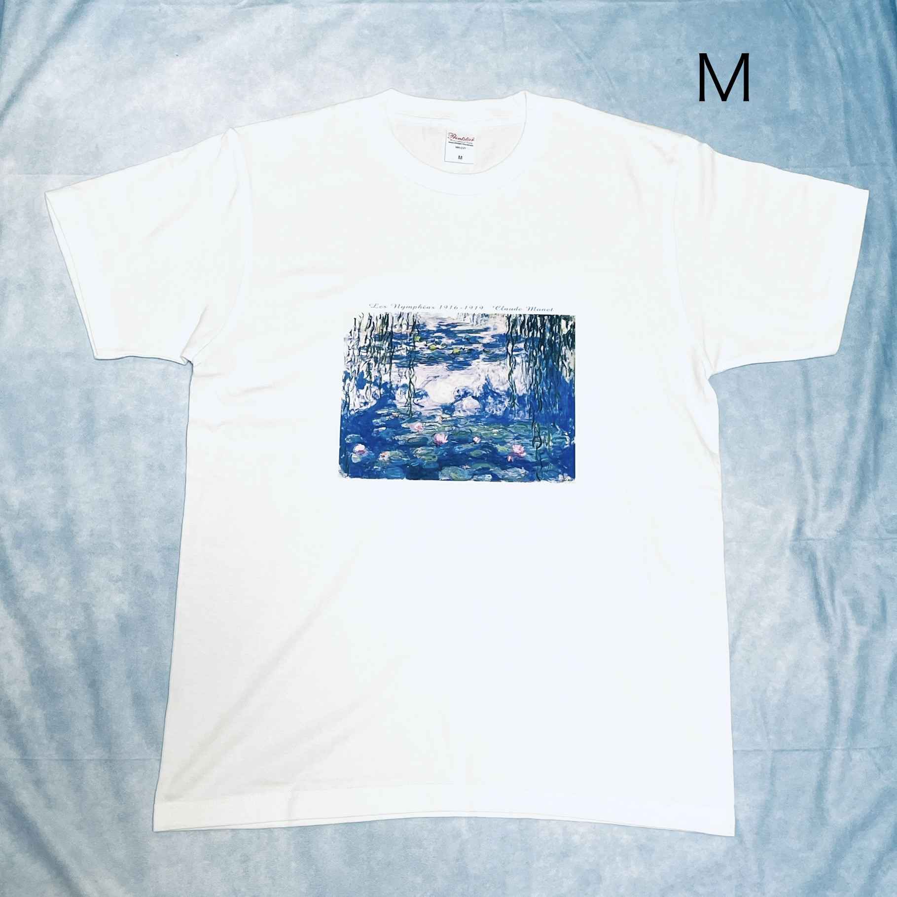 【新品、本物、当店在庫だから安心】 モネ 睡蓮（マルモッタン美術館バージョン）綿Tシャツ白 SML有り トップス
