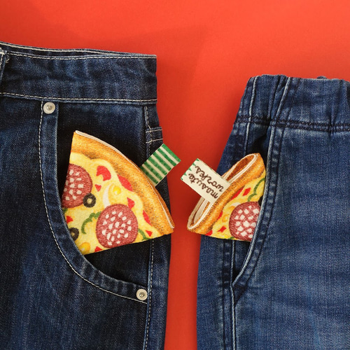 人と被らないギフト】大人・こども ガーゼハンカチセット ピザ 親子  