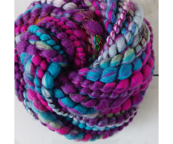 アートヤーン スパイラル 手紡ぎ（品番341） 毛糸 四つ実 通販