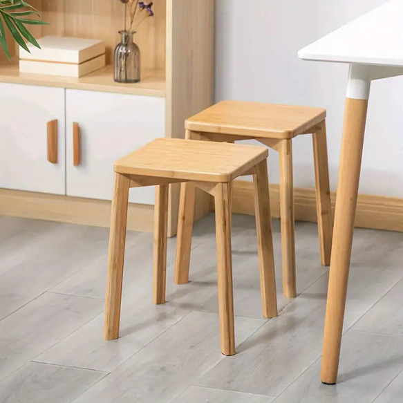 スツール 椅子 イス 高さ42cm 木製 四角 スクエアスツール イス