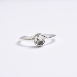 天然石リング、天然モスアゲート、シルバー925 指輪、植物モチーフ リング c62a3b187b9cd6540f88b5e61c47c0