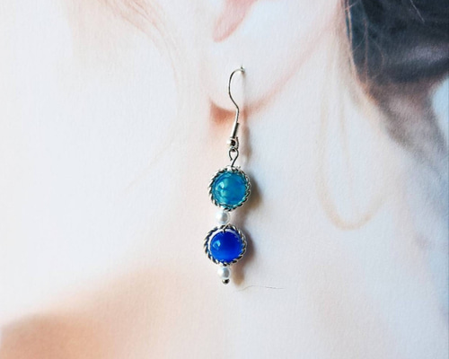 ⑧ブルーハーモニー ブルードラゴンアゲート シーブルーキャッツアイ