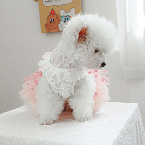 犬服・アクセサリー pink hawaii チョーカー P171 アクセサリー リボン ピンク ローズ フラワー