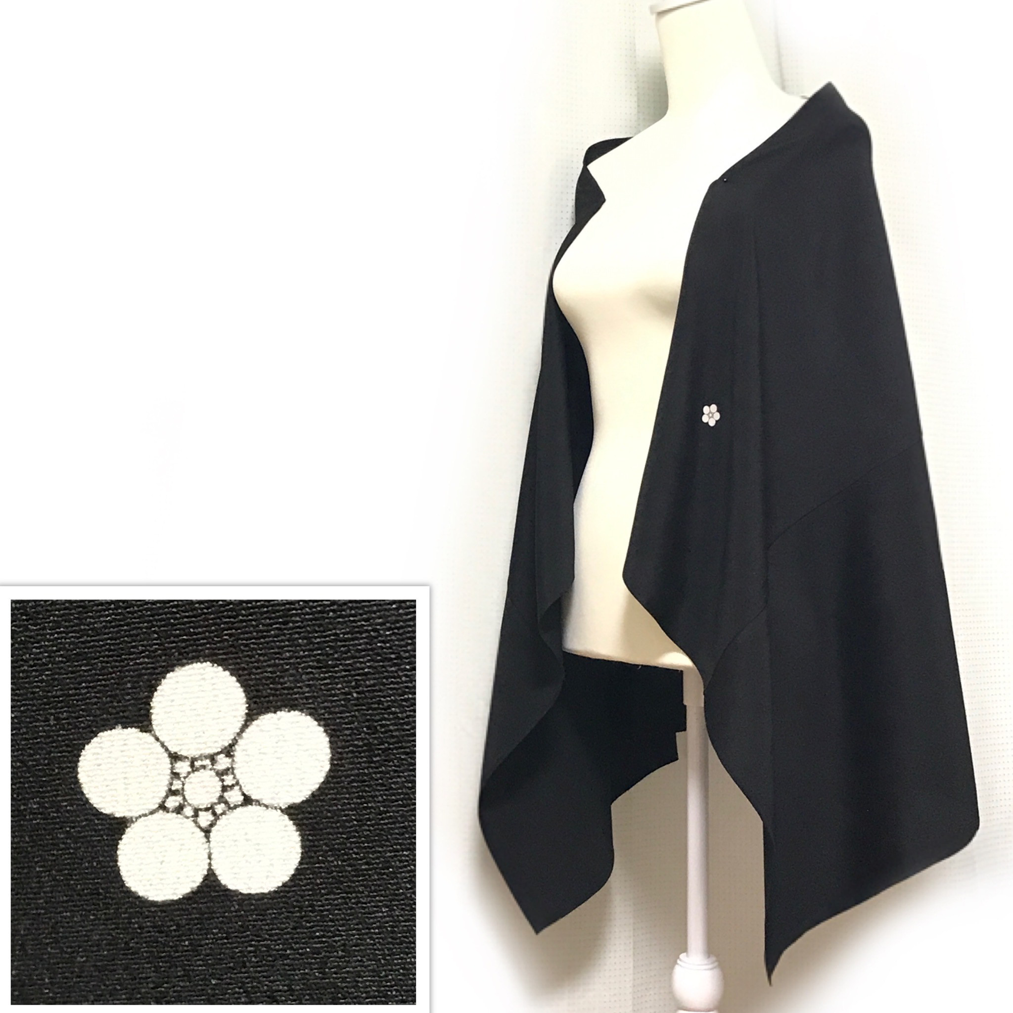 ★　 着物リメイク/黒留め袖/正絹/ショートジャケット/一品もの！！　★ 超ショート丈の着物ジャケット/ Short jacket 222 - K´FORWARD