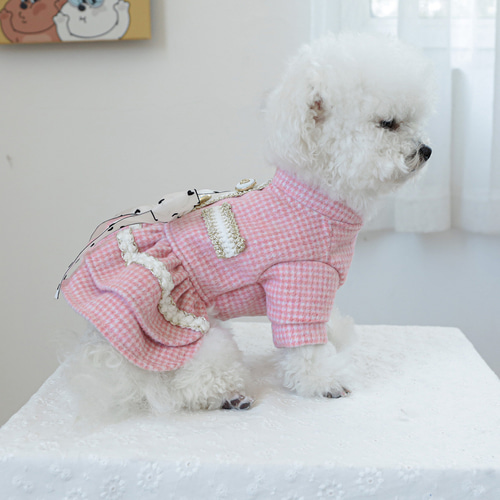 秋冬 犬服 ドッグウェア ペット服 小型犬用服 ピンクの