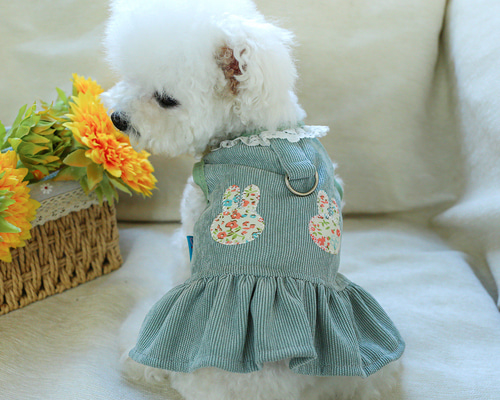 犬服ハンドメイド♡Uuu♡ 犬服ハンドメイドHiバニースカート付き現品限り Sサイズ