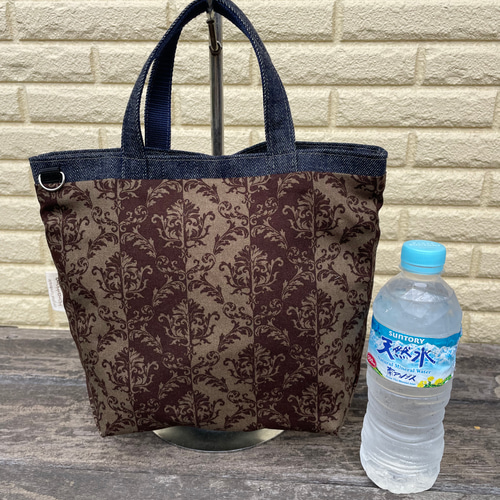 倉敷デニム✖️柄トートバッグ S.Mサイズ Hana*Hana トートバッグ Hana