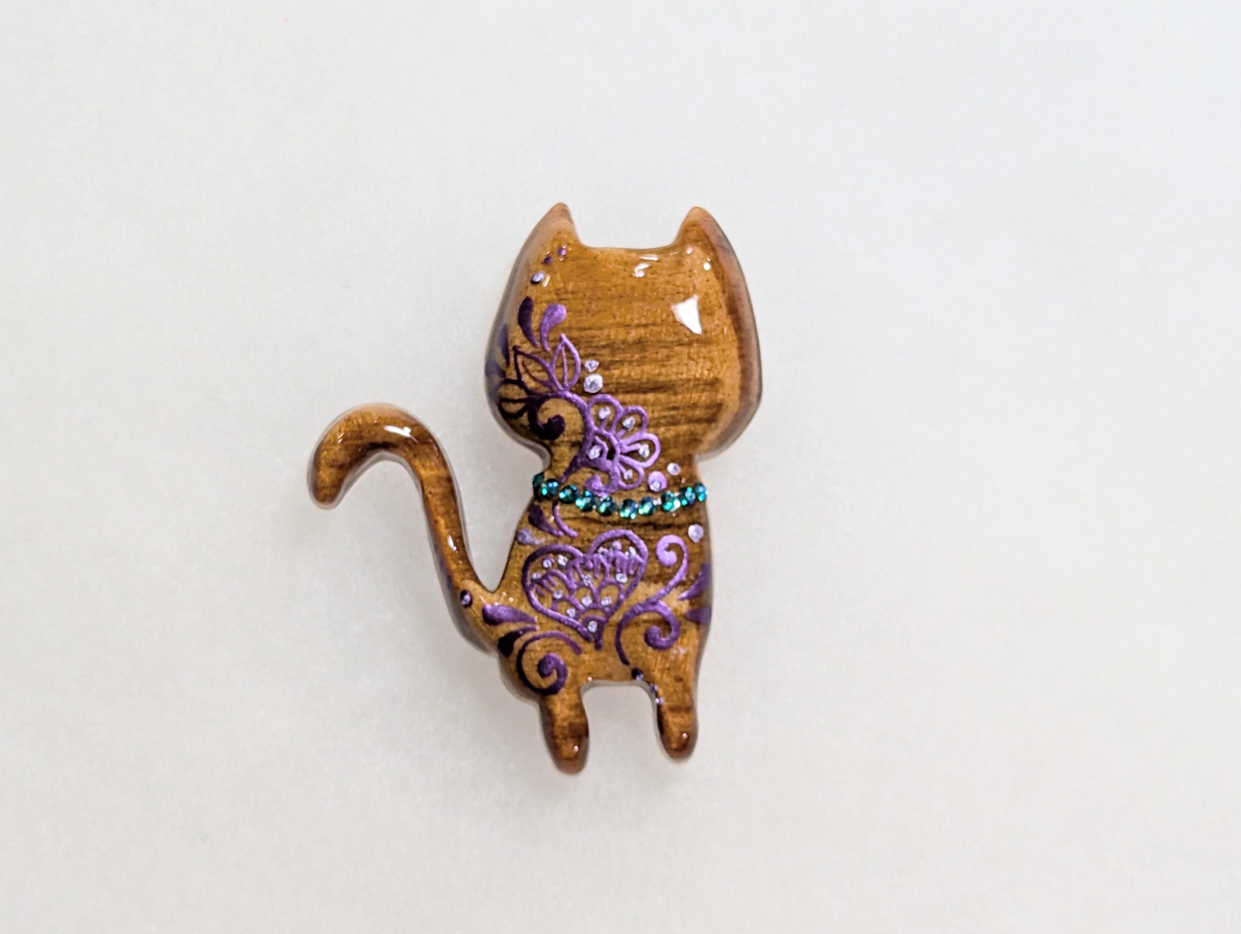 木製　ブローチ　（　猫　） 6,800円