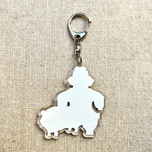 アクリルキーホルダー 遮光器土偶とタヌキ キーホルダー tanuki-ms