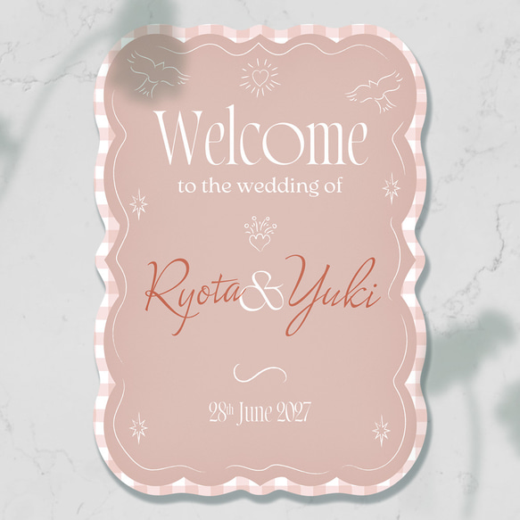 ♡ウェルカムボード♡ ネームアート①/ウェルカムボード/イニシャル/写真/思い出/記念日