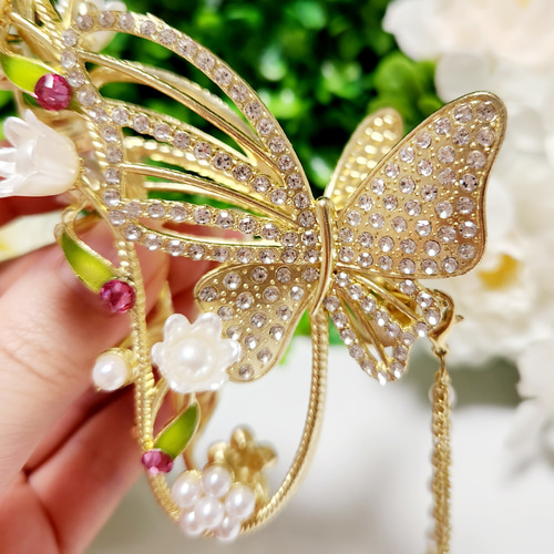 スワロフスキー バタフライ 夏季バーゲン・ビンテージ！旧