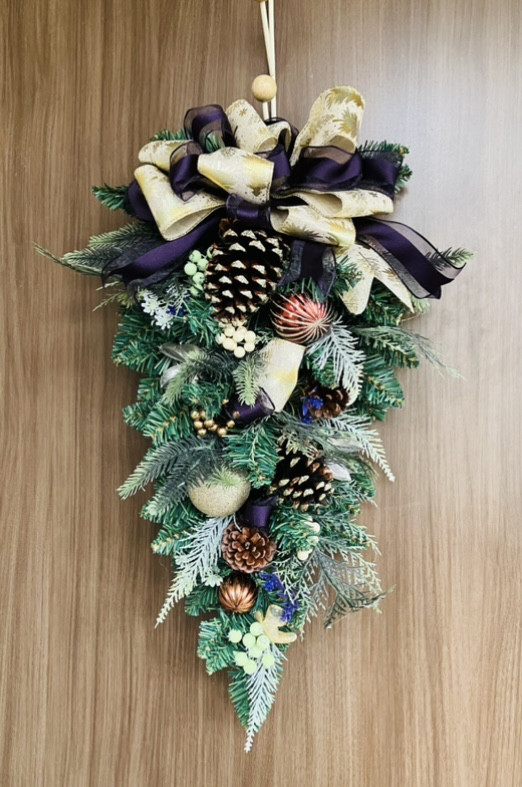 再販)◆約60㎝　大きいクリスマススワッグ（ご希望のカラーでお作りいたします）