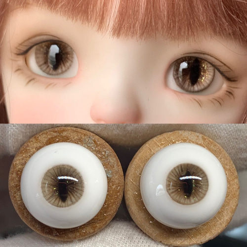 茶色獣の瞳 ドールアイ 14mm ドールアイ レジンアイ 12mm 16mm 18mm 