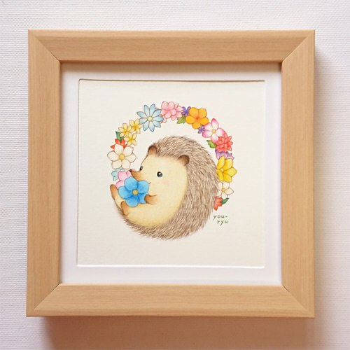 ハリネズミちゃん ・*・:≡( ε:)❤ | 原画作品「ハリネズミちゃんから