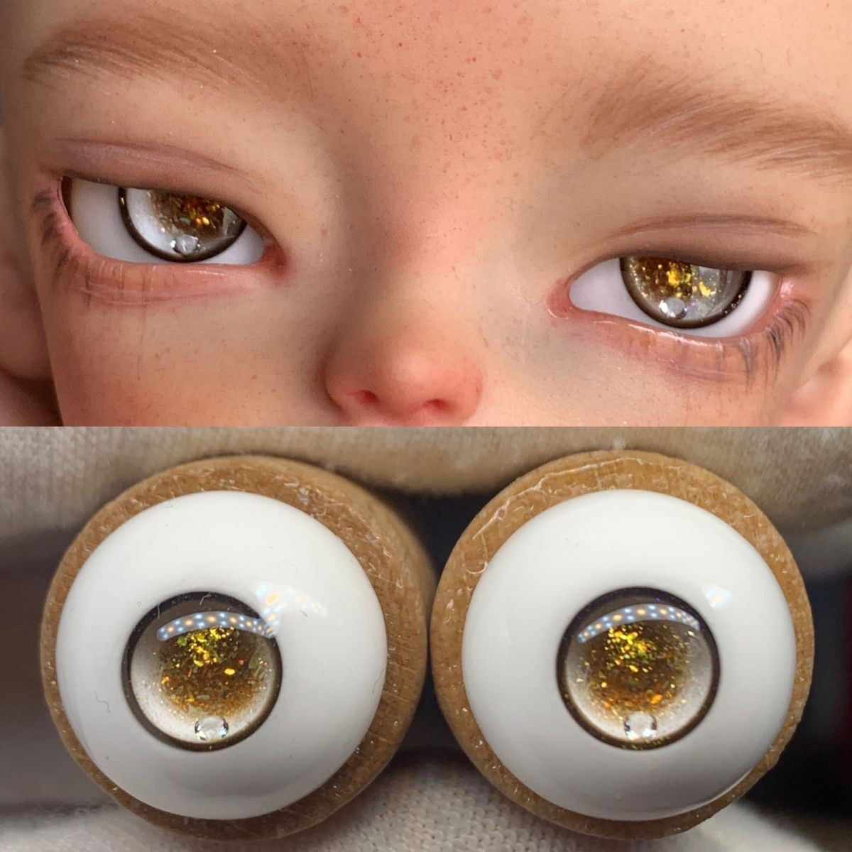 黄金の輝き ドールアイ 14mm ドールアイ レジンアイ 12mm 16mm bjd
