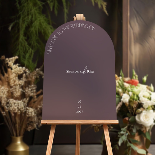 5日以内発送可】ウェルカムボード・パネル印刷 │アーチ型│結婚式
