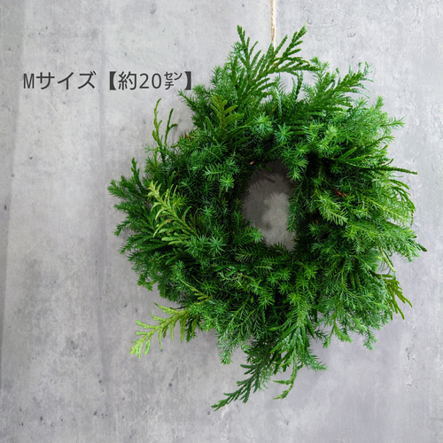 new!! ニオイヒバと薩摩杉のシンプルフレッシュリース【生花】S/M/L