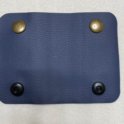 【3センチ幅対応】紺×アンティークメタル　持ち手カバー　ハンドルカバー　トートバッグ 3枚目の画像