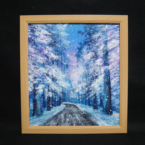 油絵 油彩 油彩画 絵画【冬の道路】 絵画 HR 通販 18398609 油絵 油彩 油彩画 絵画【冬の道路】 絵画 HR 通販 18398609