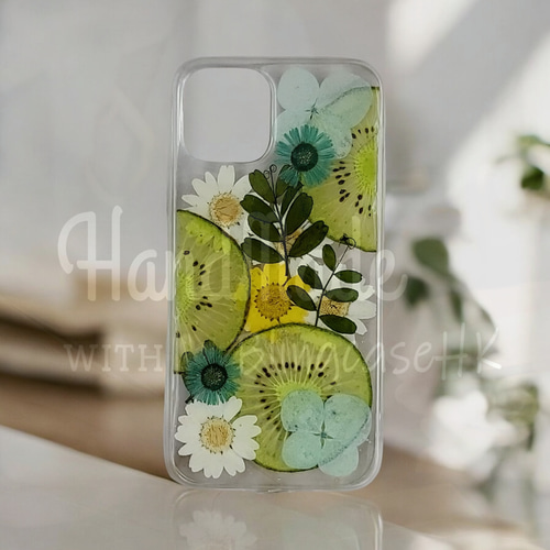 送料無料 フルーツ 本物の花 押し花ドライフラワー 樹脂 iPhone 16 全  