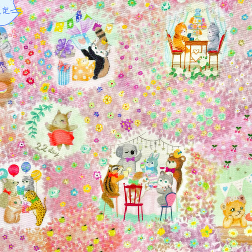 トートバッグ　大きめ　ユキエモン ❤️yukiemon 街並みと動物たちの暮らしを描いた柄 ビッグトート
